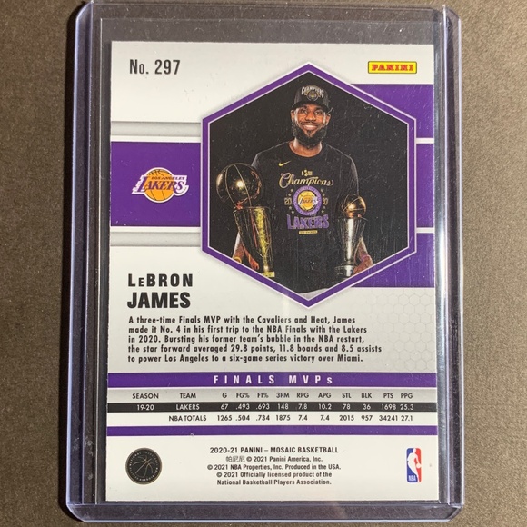 🔥🏀LeBron James Panini Mosaic Prizm basketball card - 100% authentic🏀🔥 - Picture 7 of 11